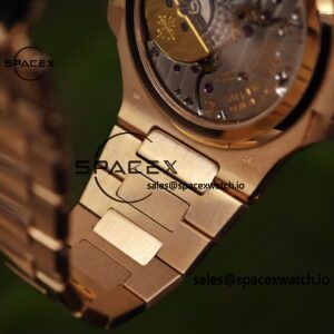 Patek Philippe Nautilus rose gold 5712R, 1:1 customized CNC18K pure gold case, optimal substitute dial pointer moon phase, ball top needle shaft, customized ACE240 integrated movement - Image 21