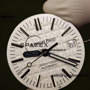Customize a 1:1 mold based on raw data to create the best version of the Royal Oak Ocean Diver 15707 white ceramic. Customize the best dial, hands, calendar, and high standard craftsmanship installation - Image 11