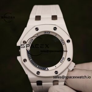 Customize a 1:1 mold based on raw data to create the best version of the Royal Oak Ocean Diver 15707 white ceramic. Customize the best dial, hands, calendar, and high standard craftsmanship installation - Image 18