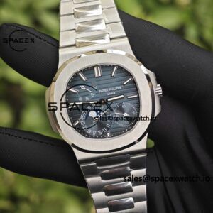 Patek Philippe Nautilus 5712 1:1 customized best alternative gradient blue dial, case and strap secondary polishing and grinding, 240 integrated movement - Image 6