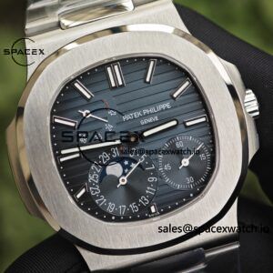 Patek Philippe Nautilus 5712 1:1 customized best alternative gradient blue dial, case and strap secondary polishing and grinding, 240 integrated movement - Image 9