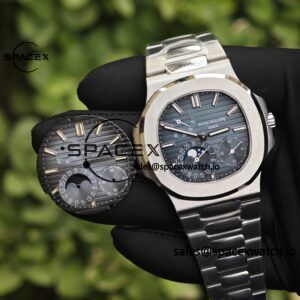 Patek Philippe Nautilus 5712 1:1 customized best alternative gradient blue dial, case and strap secondary polishing and grinding, 240 integrated movement - Image 23