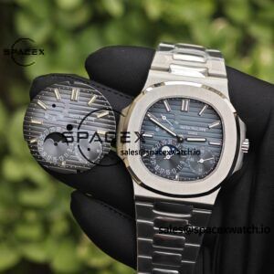 Patek Philippe Nautilus 5712 1:1 customized best alternative gradient blue dial, case and strap secondary polishing and grinding, 240 integrated movement - Image 24