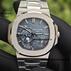 Patek Philippe Nautilus 5712 1:1 customized best alternative gradient blue dial, case and strap secondary polishing and grinding, 240 integrated movement - Image 8