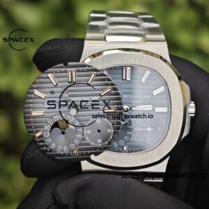 Patek Philippe Nautilus 5712 1:1 customized best alternative gradient blue dial, case and strap secondary polishing and grinding, 240 integrated movement - Image 25