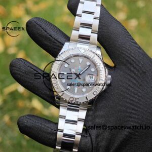 Rolex Yacht Master Series Grey Dial 116622 Customized Improved Original Factory Dial Outer Ring Mirror pointer Calendar Crown 6-piece Set, Dandong 3155 Movement - Image 7