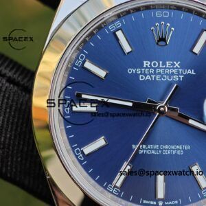 41mm Rolex DateJust m126300 blue dial customized genuine watch outer ring, dial, mirror, pointer, four piece set Dandong 3235 integrated movement 904L steel case strap - Image 13