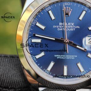 41mm Rolex DateJust m126300 blue dial customized genuine watch outer ring, dial, mirror, pointer, four piece set Dandong 3235 integrated movement 904L steel case strap - Image 17