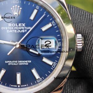 41mm Rolex DateJust m126300 blue dial customized genuine watch outer ring, dial, mirror, pointer, four piece set Dandong 3235 integrated movement 904L steel case strap - Image 19
