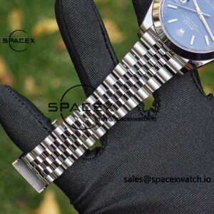 41mm Rolex DateJust m126300 blue dial customized genuine watch outer ring, dial, mirror, pointer, four piece set Dandong 3235 integrated movement 904L steel case strap - Image 24