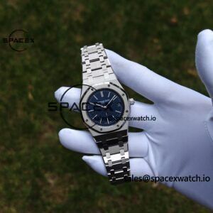 AP Royal Oak 39mm 15202 blue dial, original data 1:1 customized case strap, replacing imported substitute dial, customized best alternative pointer and calendar, equipped with original K2121 movement 22K gold tourbillon - Image 3