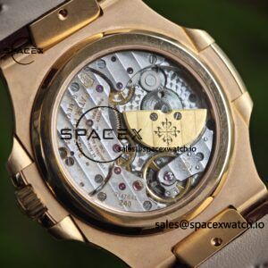Patek Philippe Nautilus 5724R 1:1 Customized Best Alternative Gradient Dial Natural Ruby Scale, Customized Natural Ruby Outer Ring, 18K Gold Plated Case, 240 Integrated Movement - Image 22
