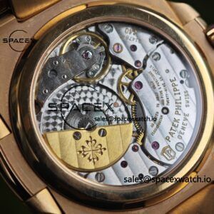 Patek Philippe Nautilus 5724R 1:1 Customized Best Alternative Gradient Dial Natural Ruby Scale, Customized Natural Ruby Outer Ring, 18K Gold Plated Case, 240 Integrated Movement - Image 23