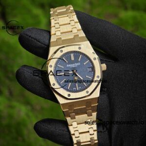 AP Royal Oak 39mm 15202 blue dial, original data 1:1 customized 18K gold case strap, replacing imported substitute dial, customized best alternative pointer and calendar, equipped with original K2121 movement 22K gold tourbillon - Image 6