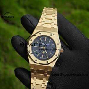 AP Royal Oak 39mm 15202 blue dial, original data 1:1 customized 18K gold case strap, replacing imported substitute dial, customized best alternative pointer and calendar, equipped with original K2121 movement 22K gold tourbillon - Image 7