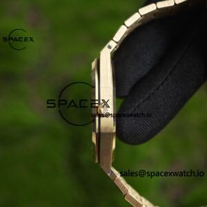 AP Royal Oak 39mm 15202 blue dial, original data 1:1 customized 18K gold case strap, replacing imported substitute dial, customized best alternative pointer and calendar, equipped with original K2121 movement 22K gold tourbillon - Image 15