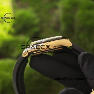 Daytona 116518 customized 1:1 best version meteorite dial, best substitute hands, CNC customized 18K pure gold case clasp, with Oysterflex strap, Dandong 4130 movement - Image 14