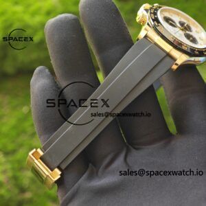Daytona 116518 customized 1:1 best version meteorite dial, best substitute hands, CNC customized 18K pure gold case clasp, with Oysterflex strap, Dandong 4130 movement - Image 21