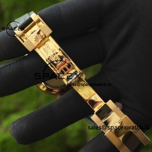 Daytona 116518 customized 1:1 best version meteorite dial, best substitute hands, CNC customized 18K pure gold case clasp, with Oysterflex strap, Dandong 4130 movement - Image 23