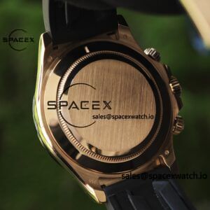 Daytona 116518 customized 1:1 best version meteorite dial, best substitute hands, CNC customized 18K pure gold case clasp, with Oysterflex strap, Dandong 4130 movement - Image 17