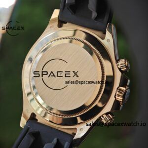 Daytona 116518 customized 1:1 best version meteorite dial, best substitute hands, CNC customized 18K pure gold case clasp, with Oysterflex strap, Dandong 4130 movement - Image 16