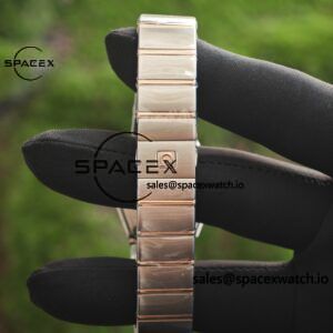Omega Constellation 27mm imported quartz movement women's watch diamond bezel white mother of pearl dial, plated with 18K rose gold - Image 18