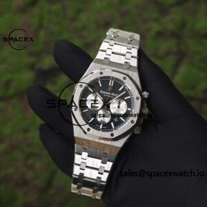 Customized AP Royal Oak 26240ST blue dial with original blue dial and date display, customized bright substitute hands, CNC 1:1 customized case strap and clasp, currently the best 4401 integrated movement - Image 4