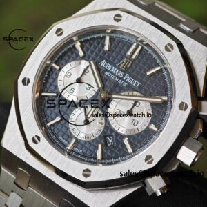 Customized AP Royal Oak 26240ST blue dial with original blue dial and date display, customized bright substitute hands, CNC 1:1 customized case strap and clasp, currently the best 4401 integrated movement - Image 6