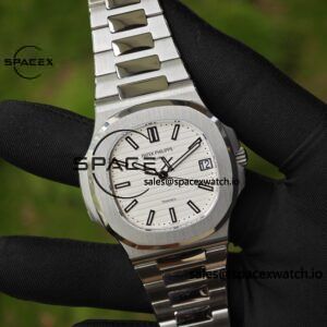 (Top Customization) Patek Philippe 5711/1A Tiffany Double Signature White Dial, Original Data 1:1 Customized Case and Strap, Customized Best Alternative Representative Plate, Pointer, Calendar, and ACE324 Integrated Movement, - Image 6