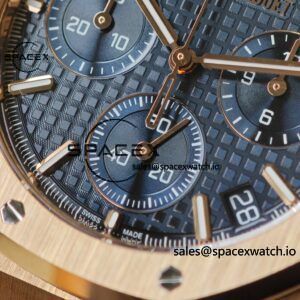 Customized AP Royal Oak Rose Gold Rubber Strap 26240, 1:1 Customized CNC18K Rose Gold Case Buckle, Imported Natural Rubber Strap, Best 4401 Integrated Movement, Customized Best Dial, Pointer, Calendar - Image 14