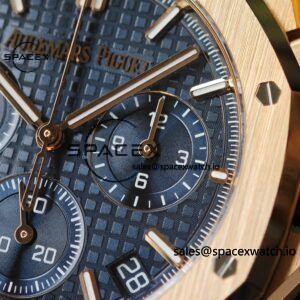 Customized AP Royal Oak Rose Gold Rubber Strap 26240, 1:1 Customized CNC18K Rose Gold Case Buckle, Imported Natural Rubber Strap, Best 4401 Integrated Movement, Customized Best Dial, Pointer, Calendar - Image 16