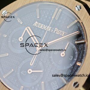 Customized AP Royal Oak Rose Gold Rubber Strap 26240, 1:1 Customized CNC18K Rose Gold Case Buckle, Imported Natural Rubber Strap, Best 4401 Integrated Movement, Customized Best Dial, Pointer, Calendar - Image 17