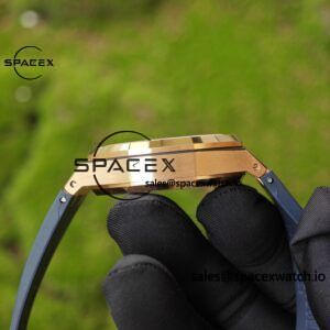 Customized AP Royal Oak Rose Gold Rubber Strap 26240, 1:1 Customized CNC18K Rose Gold Case Buckle, Imported Natural Rubber Strap, Best 4401 Integrated Movement, Customized Best Dial, Pointer, Calendar - Image 20