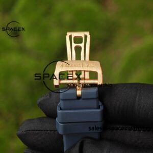 Customized AP Royal Oak Rose Gold Rubber Strap 26240, 1:1 Customized CNC18K Rose Gold Case Buckle, Imported Natural Rubber Strap, Best 4401 Integrated Movement, Customized Best Dial, Pointer, Calendar - Image 32
