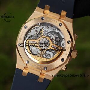 Customized AP Royal Oak Rose Gold Rubber Strap 26240, 1:1 Customized CNC18K Rose Gold Case Buckle, Imported Natural Rubber Strap, Best 4401 Integrated Movement, Customized Best Dial, Pointer, Calendar - Image 25