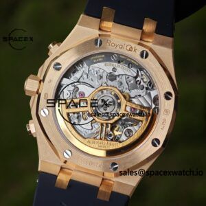 Customized AP Royal Oak Rose Gold Rubber Strap 26240, 1:1 Customized CNC18K Rose Gold Case Buckle, Imported Natural Rubber Strap, Best 4401 Integrated Movement, Customized Best Dial, Pointer, Calendar - Image 27