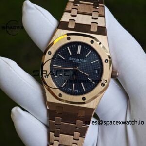 AP Royal Oak 39mm 15202 blue dial, electroplated 18K gold case (consistent color), dial hands undergo secondary finishing treatment, case undergoes secondary polishing - Image 10