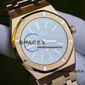 AP Royal Oak 39mm 15202 blue dial, electroplated 18K gold case (consistent color), dial hands undergo secondary finishing treatment, case undergoes secondary polishing - Image 11