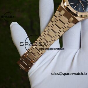 AP Royal Oak 39mm 15202 blue dial, electroplated 18K gold case (consistent color), dial hands undergo secondary finishing treatment, case undergoes secondary polishing - Image 23