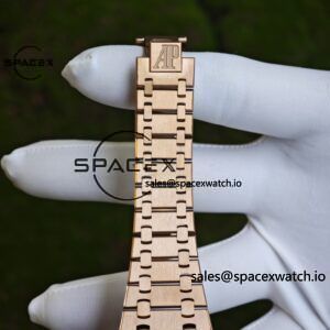 AP Royal Oak 39mm 15202 blue dial, electroplated 18K gold case (consistent color), dial hands undergo secondary finishing treatment, case undergoes secondary polishing - Image 25
