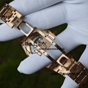 AP Royal Oak 39mm 15202 blue dial, electroplated 18K gold case (consistent color), dial hands undergo secondary finishing treatment, case undergoes secondary polishing - Image 28