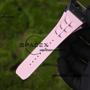 Customized Black Gold RM-055, Black Carbon Fiber Case, RMUL2 Integrated Movement, Customized Pink Natural Rubber Strap (Available in More Colors), Titanium Buckle - Image 10