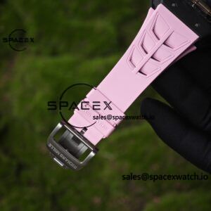 Customized Black Gold RM-055, Black Carbon Fiber Case, RMUL2 Integrated Movement, Customized Pink Natural Rubber Strap (Available in More Colors), Titanium Buckle - Image 11