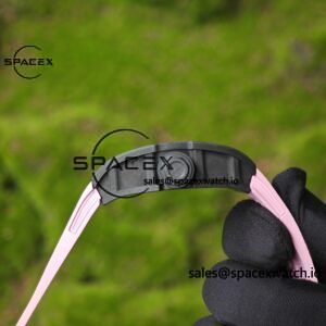 Customized Black Gold RM-055, Black Carbon Fiber Case, RMUL2 Integrated Movement, Customized Pink Natural Rubber Strap (Available in More Colors), Titanium Buckle - Image 5