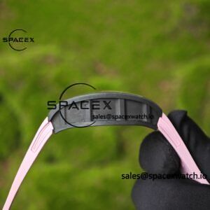 Customized Black Gold RM-055, Black Carbon Fiber Case, RMUL2 Integrated Movement, Customized Pink Natural Rubber Strap (Available in More Colors), Titanium Buckle - Image 6