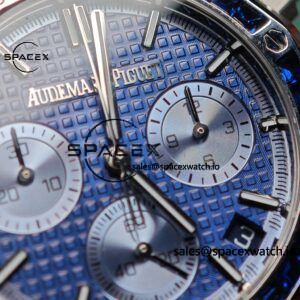 Customize AP Royal Oak 26240BC, customize the best alternative blue dial, date display, and substitute hands, hand inlaid with jewelry grade natural sapphire outer ring, CNC 1:1 customized case strap and clasp, currently the best 4401 integrated movement - Image 19