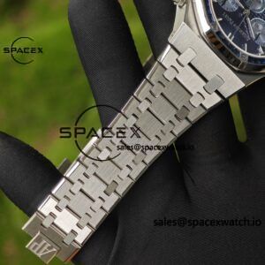 Customize AP Royal Oak 26240BC, customize the best alternative blue dial, date display, and substitute hands, hand inlaid with jewelry grade natural sapphire outer ring, CNC 1:1 customized case strap and clasp, currently the best 4401 integrated movement - Image 33