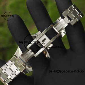 Customize AP Royal Oak 26240BC, customize the best alternative blue dial, date display, and substitute hands, hand inlaid with jewelry grade natural sapphire outer ring, CNC 1:1 customized case strap and clasp, currently the best 4401 integrated movement - Image 39