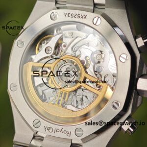 Customize AP Royal Oak 26240BC, customize the best alternative blue dial, date display, and substitute hands, hand inlaid with jewelry grade natural sapphire outer ring, CNC 1:1 customized case strap and clasp, currently the best 4401 integrated movement - Image 24
