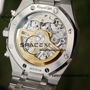 Customize AP Royal Oak 26240BC, customize the best alternative blue dial, date display, and substitute hands, hand inlaid with jewelry grade natural sapphire outer ring, CNC 1:1 customized case strap and clasp, currently the best 4401 integrated movement - Image 26